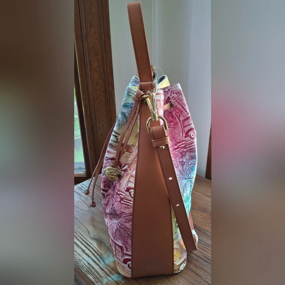 Multicolor Drawstring Bucket Bag - Picture 3 of 9